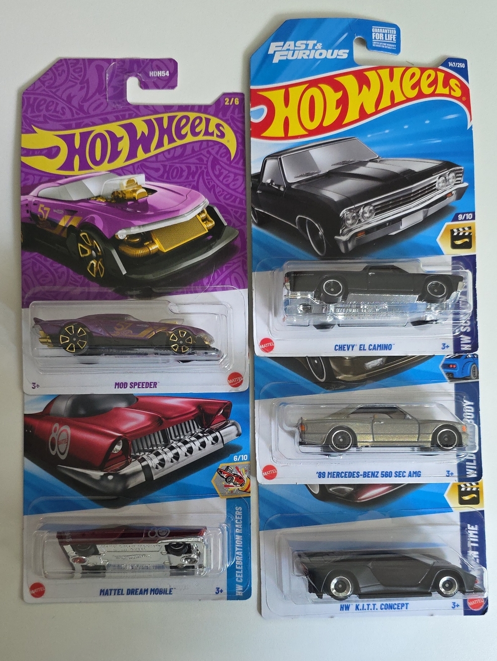 Hot Wheels Bundle — Merceded Widebody, Knight Rider, Fast Furious, Mod
